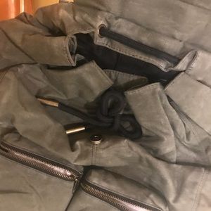 Olive green durable distressed backpack